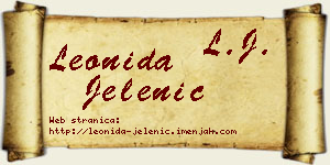 Leonida Jelenić vizit kartica